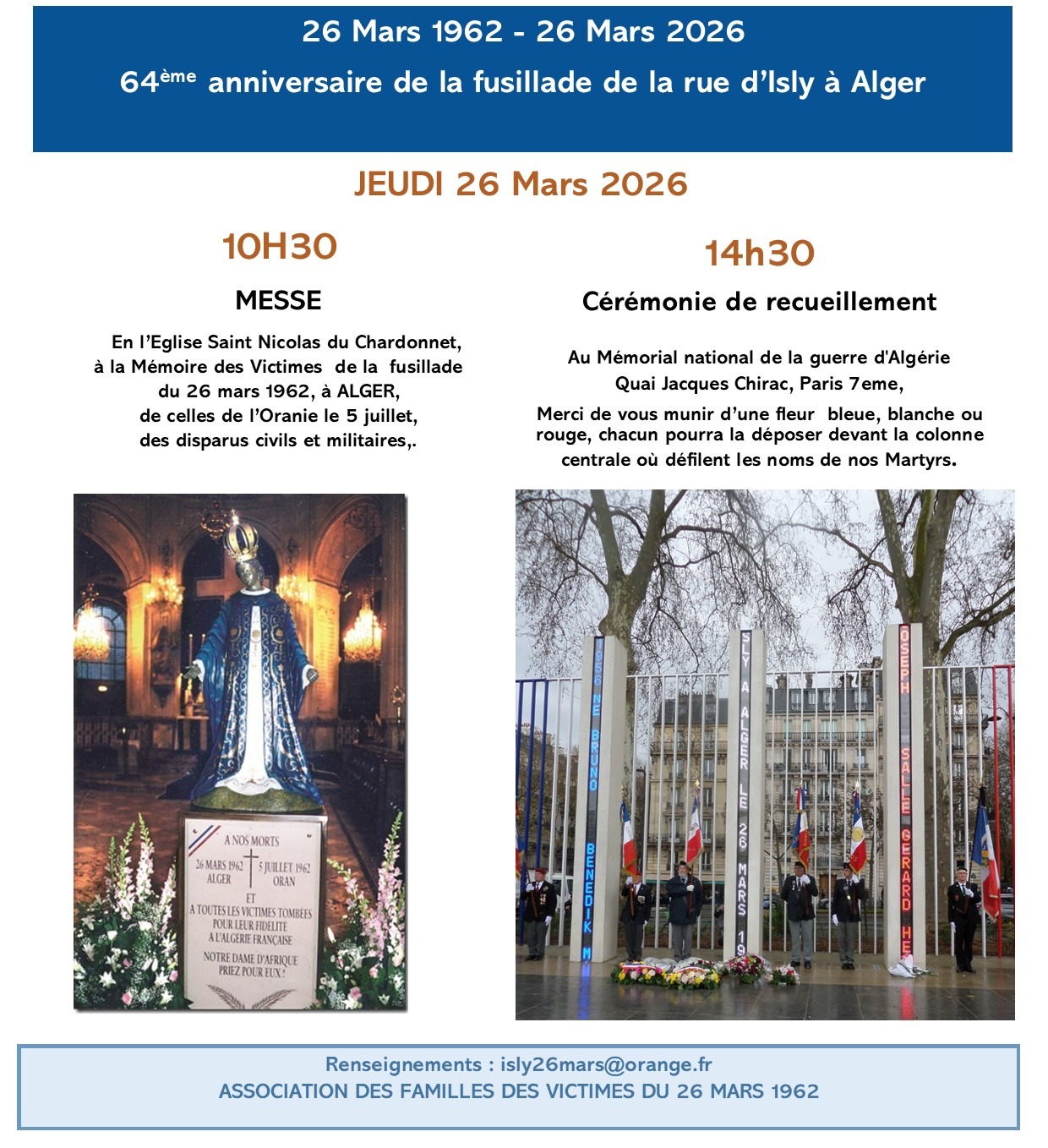 26 mars2026 PARIS messe et ceremonies